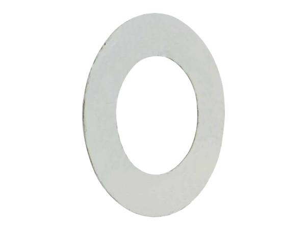 There is a corrugated metal gasket coated with non-asbestos plate on the white background.