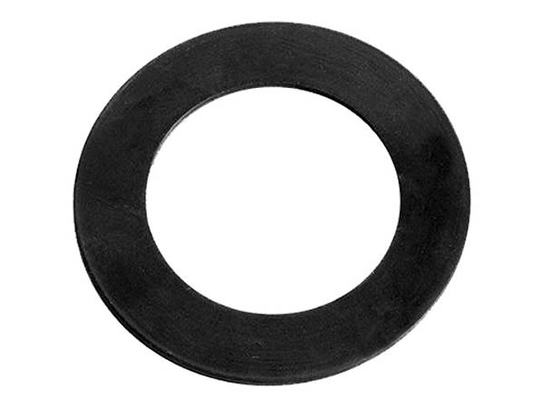 A black neoprene gasket on the white background.