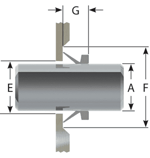 A sectional view of VE seal on the background.