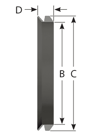 A sectional view of VS seal on the background.